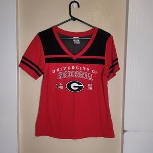 Creative Appearl university of Georgia Top Tshirt Red Black Mesh Size XXL